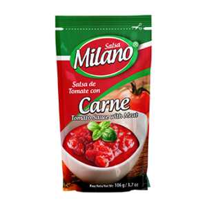 pasta de tomate Milano, carne