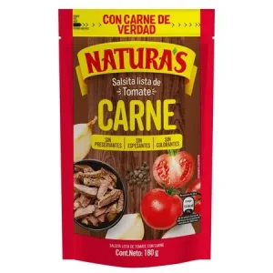 pasta de tomate naturas, carne